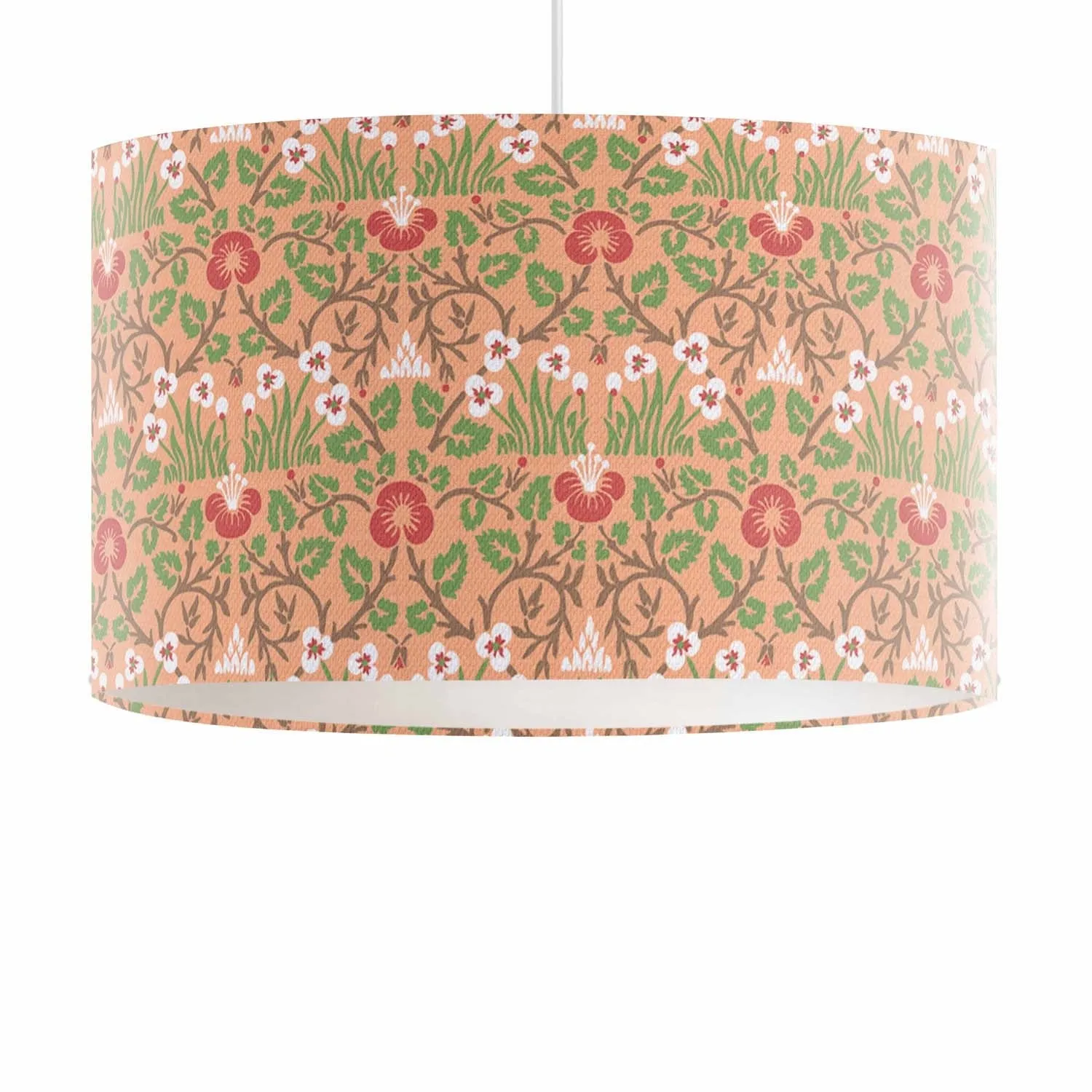 Eyesbright Peach Fuzz  - William Morris Print Textile Lampshade