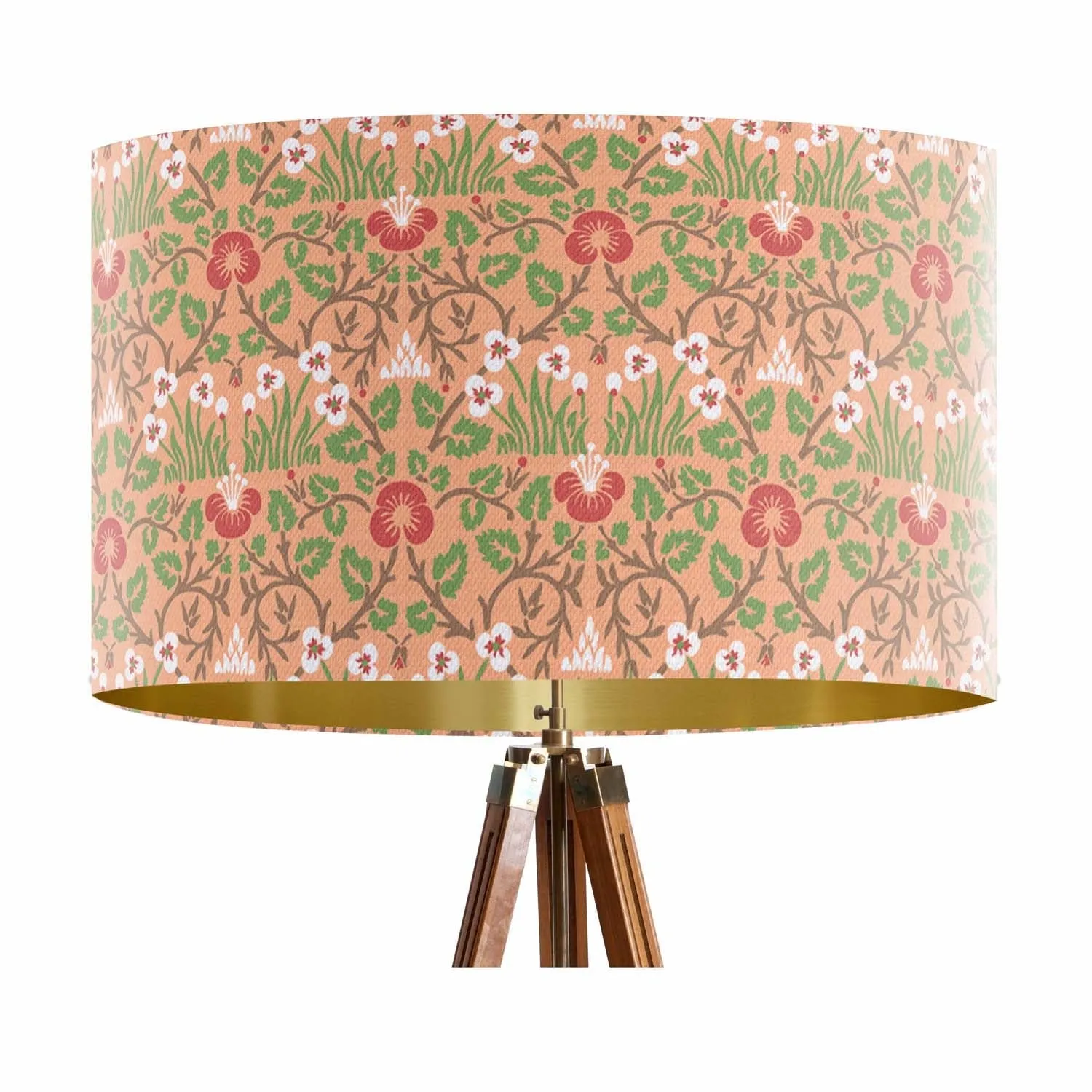 Eyesbright Peach Fuzz  - William Morris Print Textile Lampshade