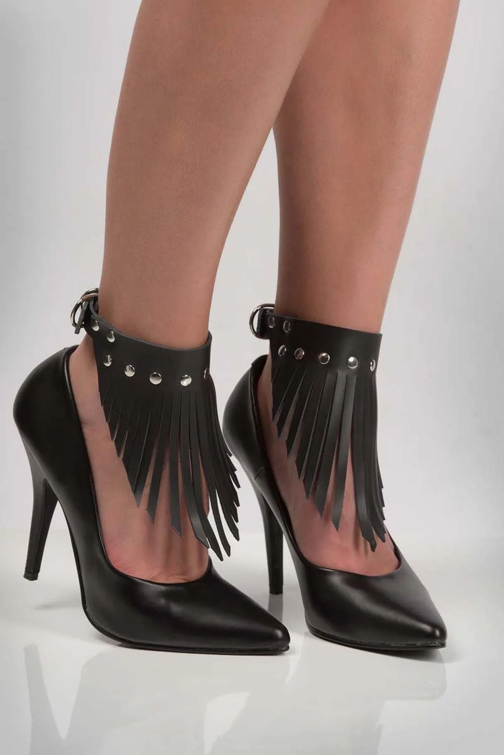 Fringe Leather Anklets