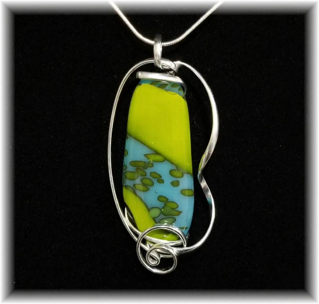 Funky Green Freeform Pendant