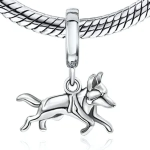 German Shepherd Dog Dangle Pendant Charm