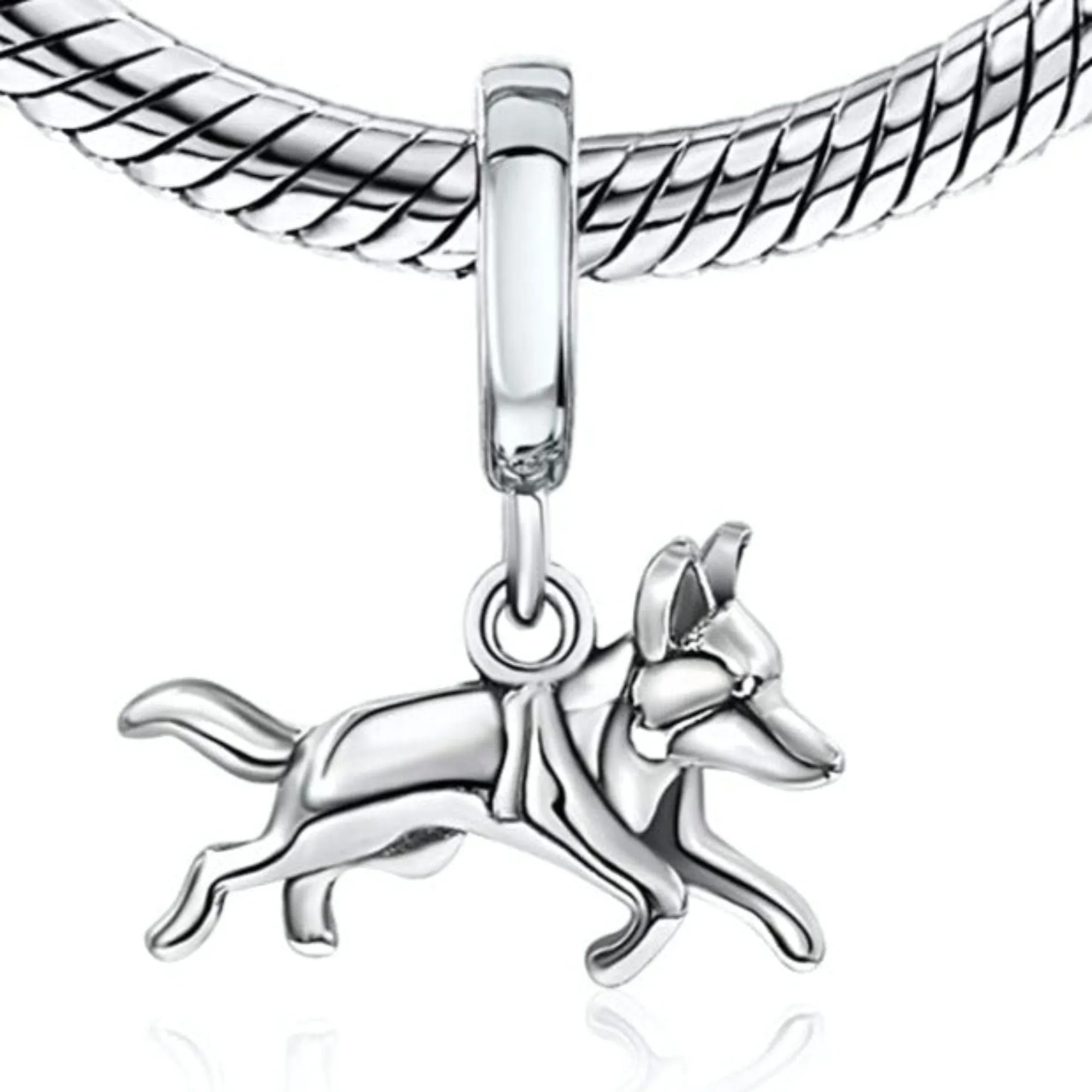 German Shepherd Dog Dangle Pendant Charm