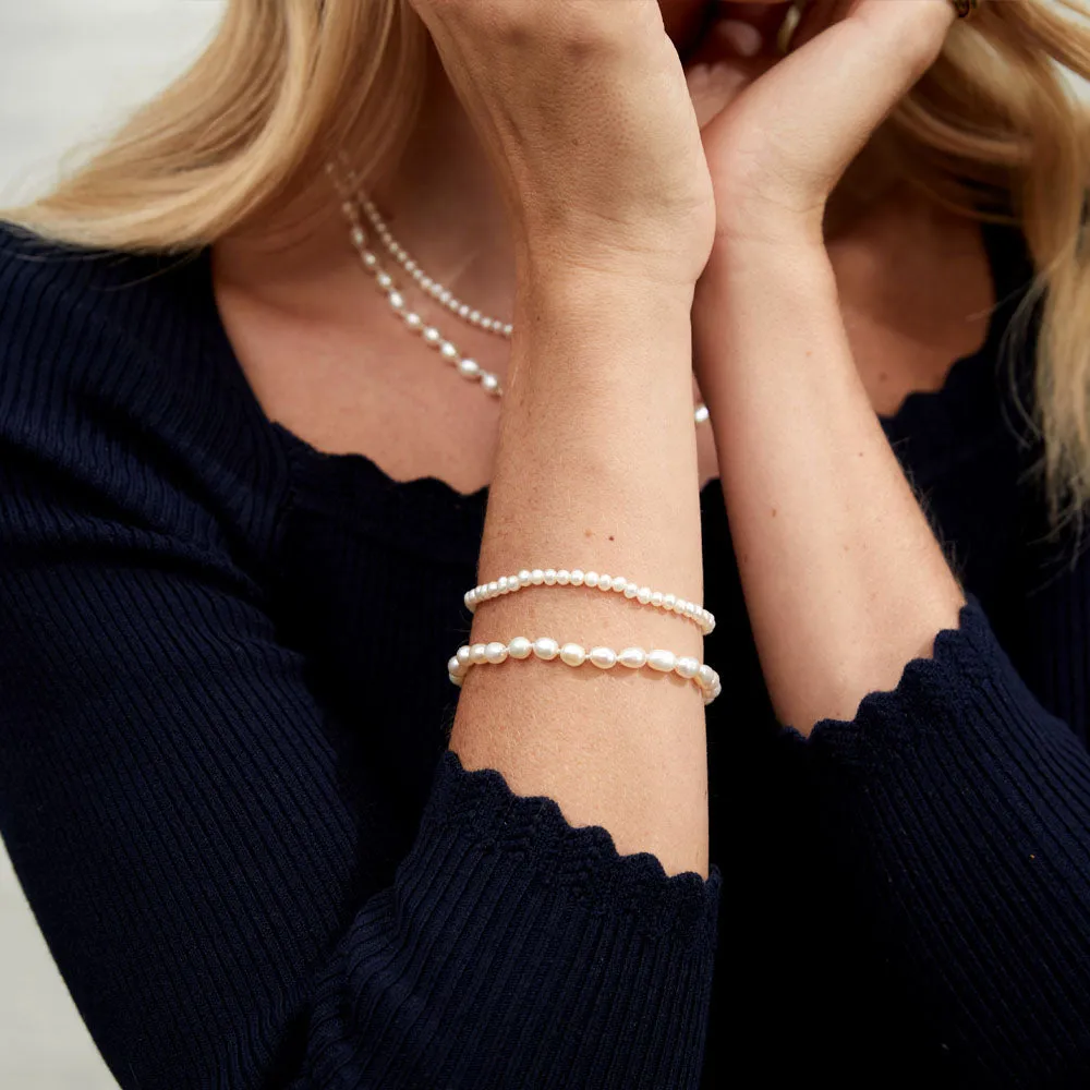 Gloucester Mini Pearl & Silver Bracelet