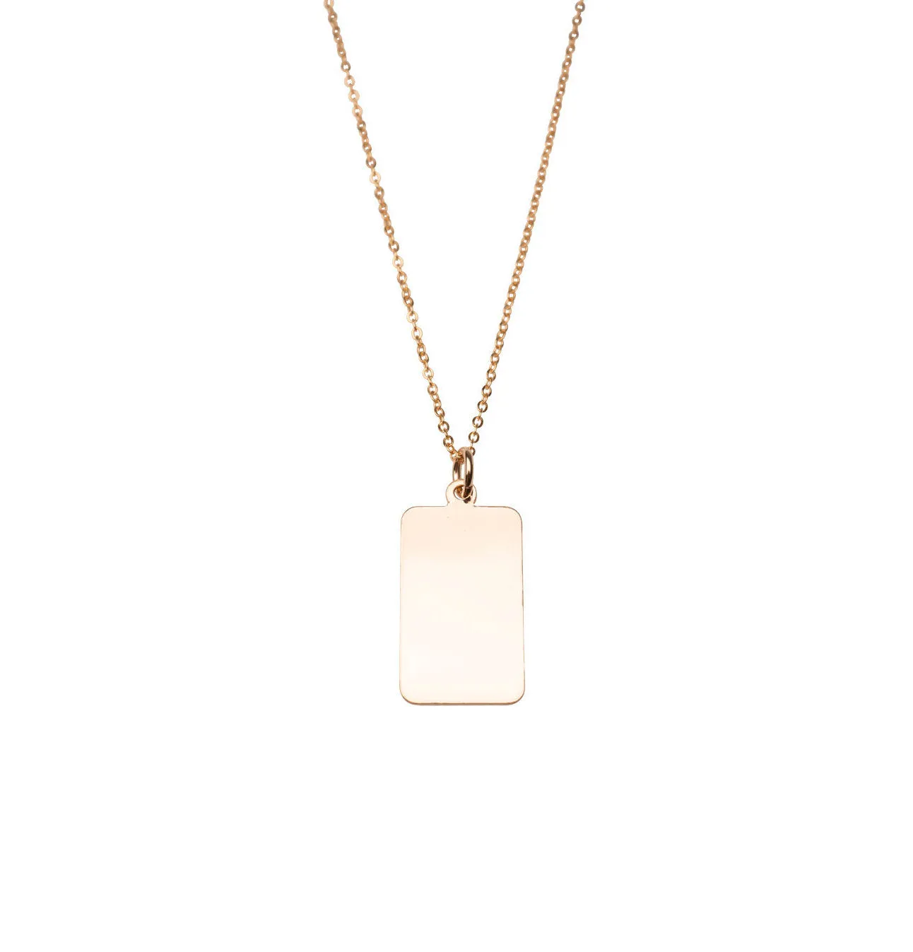 Gold Filled Initial Rectangle Necklace