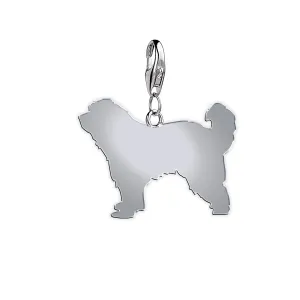 Great Pyrenees Silhouette Silver Charm