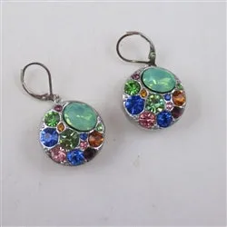 Green Multi-stone Crystal Earrings