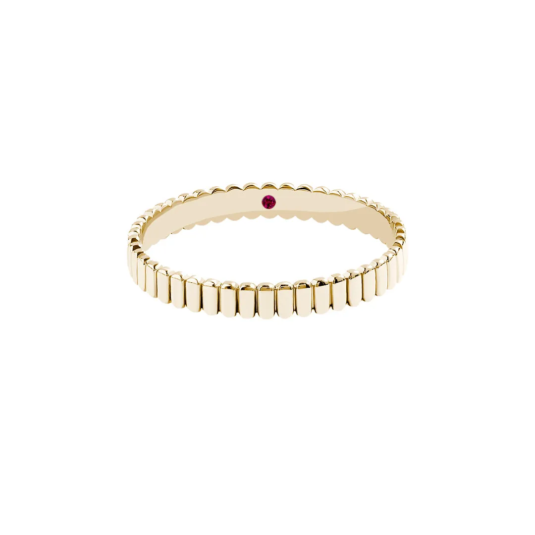 Grosgrain Band Ring in Gold