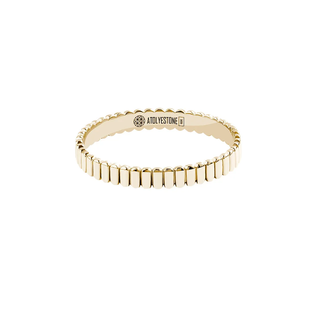 Grosgrain Band Ring in Gold