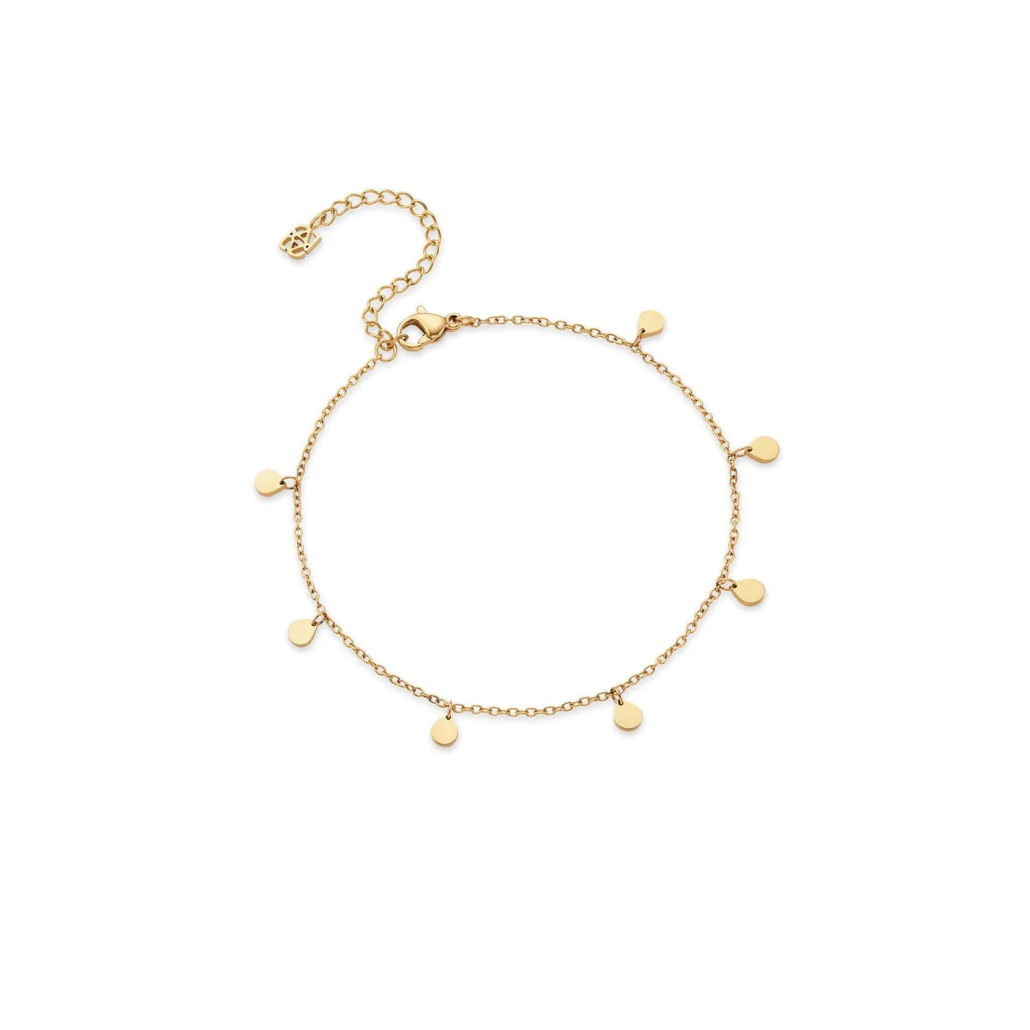 Hanging Disc Anklet (Gold)