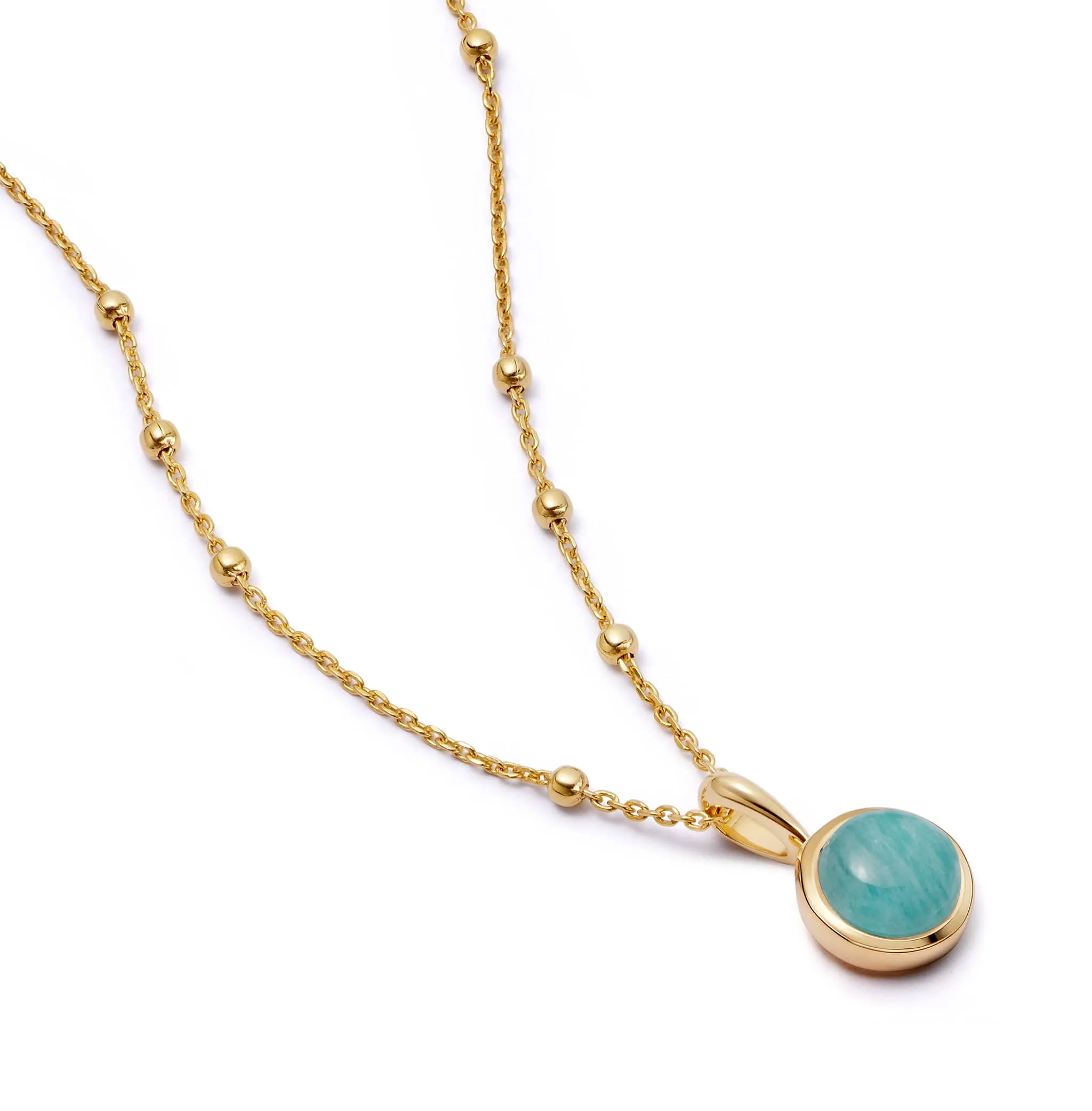 Healing Stone Necklace 18ct Gold Plate