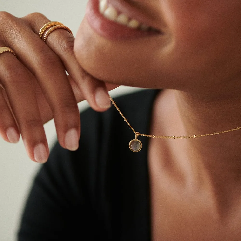 Healing Stone Necklace 18ct Gold Plate