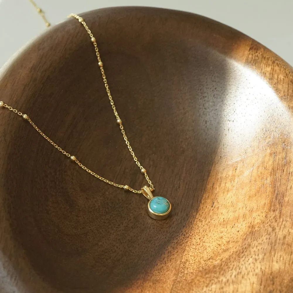 Healing Stone Necklace 18ct Gold Plate