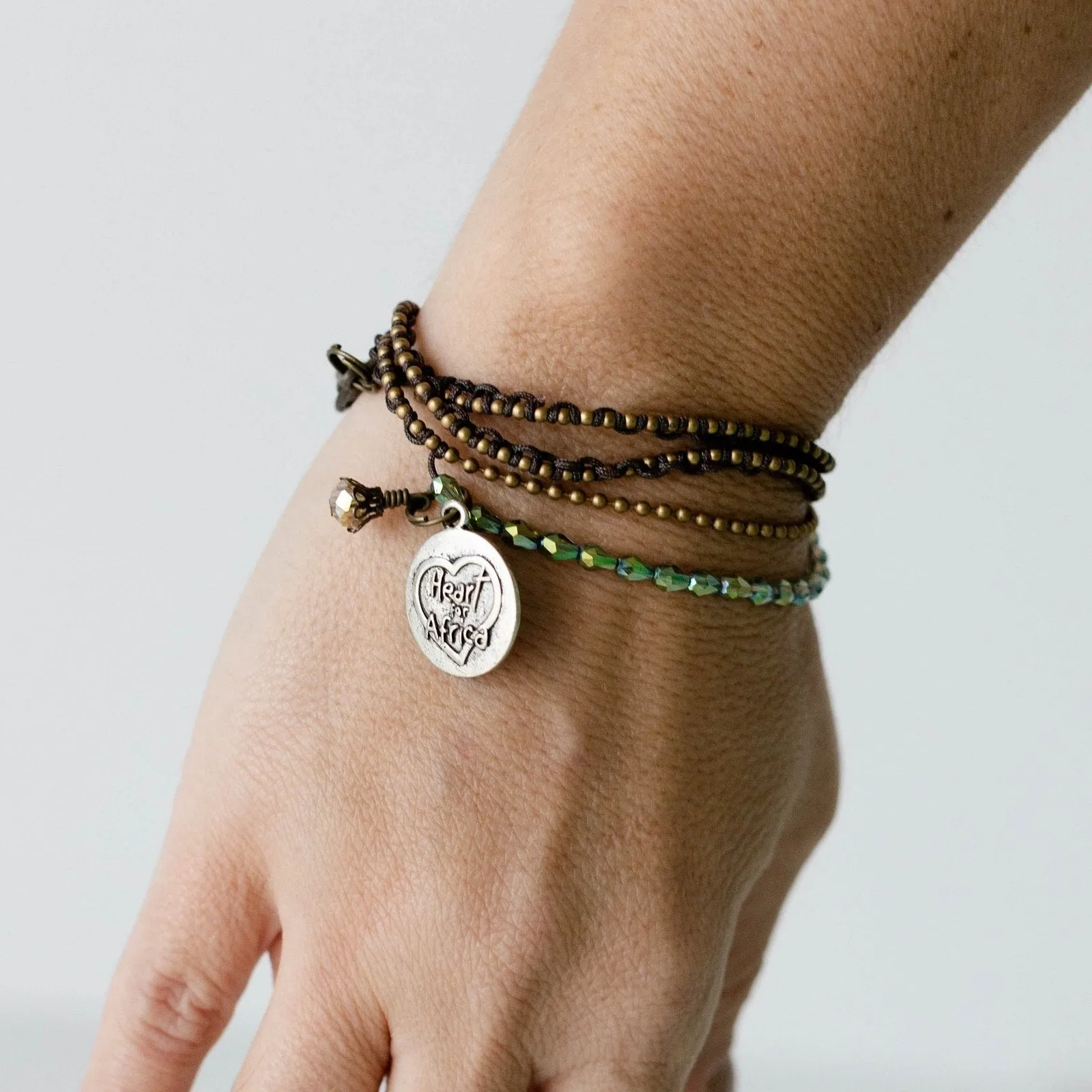 Heart for Africa Triple Wrap Bracelet