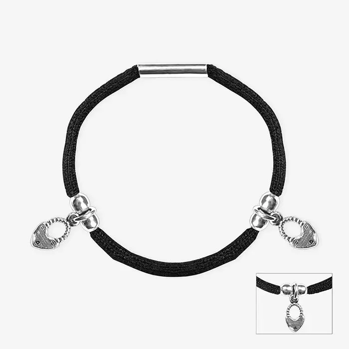 Heart Lock Silver Thread Anklet