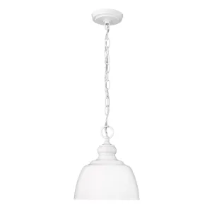 Holmes 9 in. Pendant Light Matte White Finish