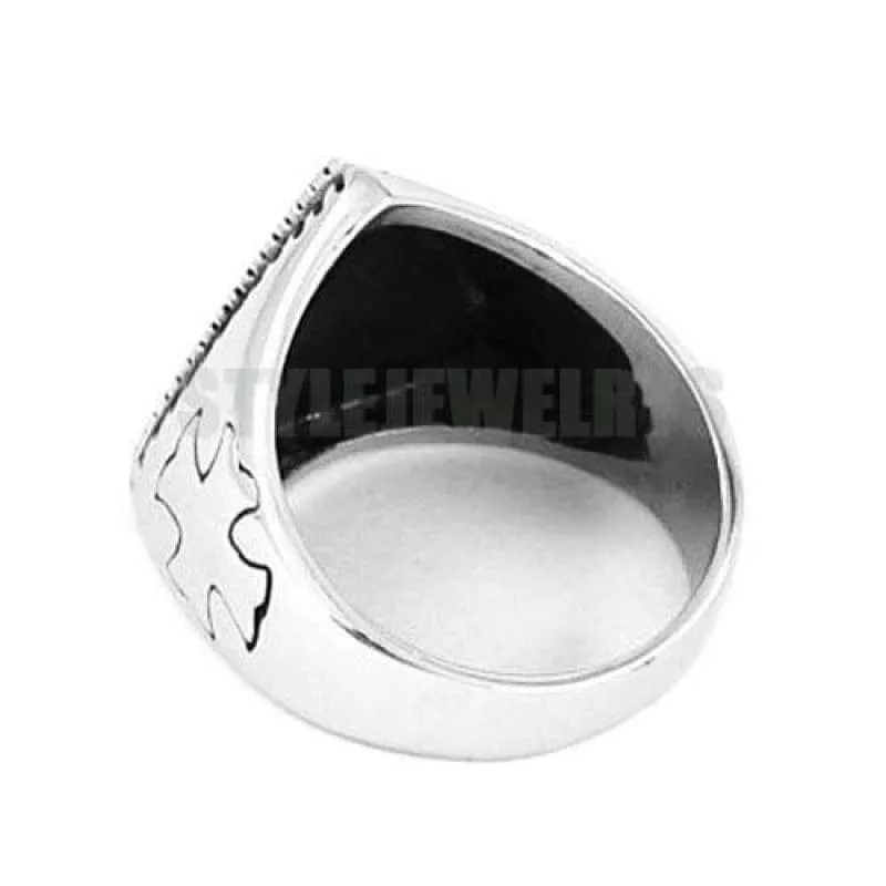 Illuminati Pyramid Eye Symbol Ring Stainless Steel Jewelry High Quality Silver Gold Cross Motor Biker Men Ring Wholesale SWR0519