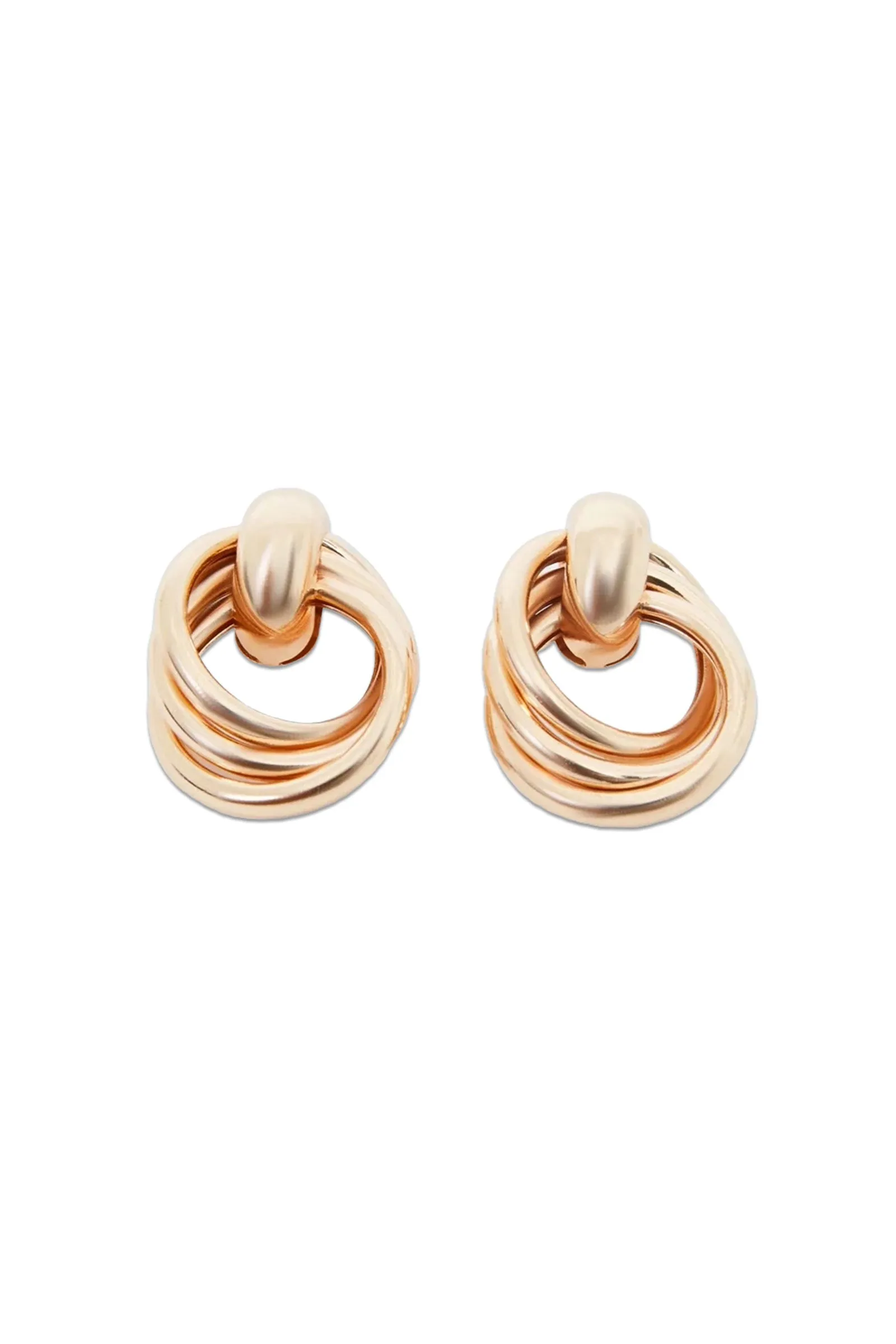 Interlocking Metal Knot Earrings