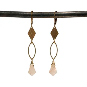 Iron Quartz Marquis Drop Earrings