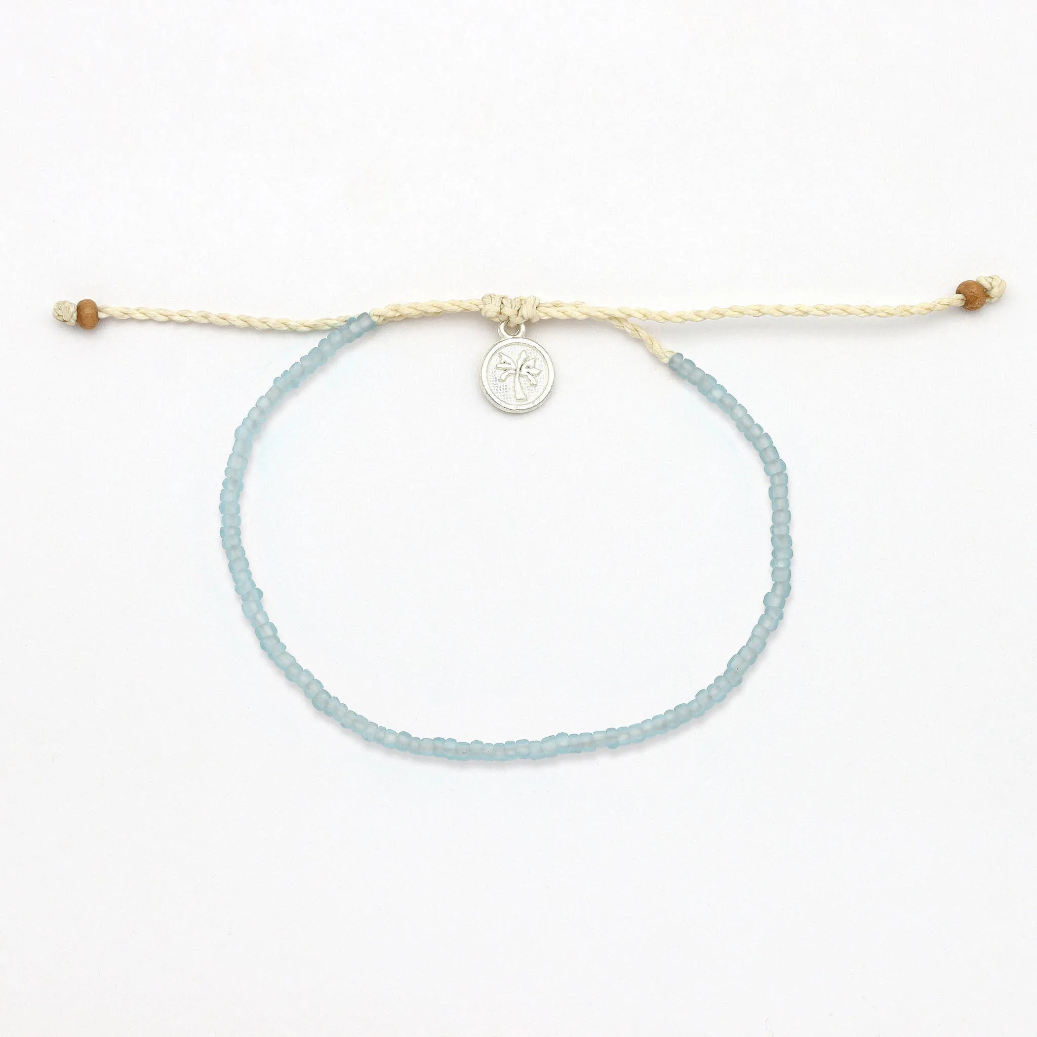 Ka'anapali Frosted Glass Beaded Anklet