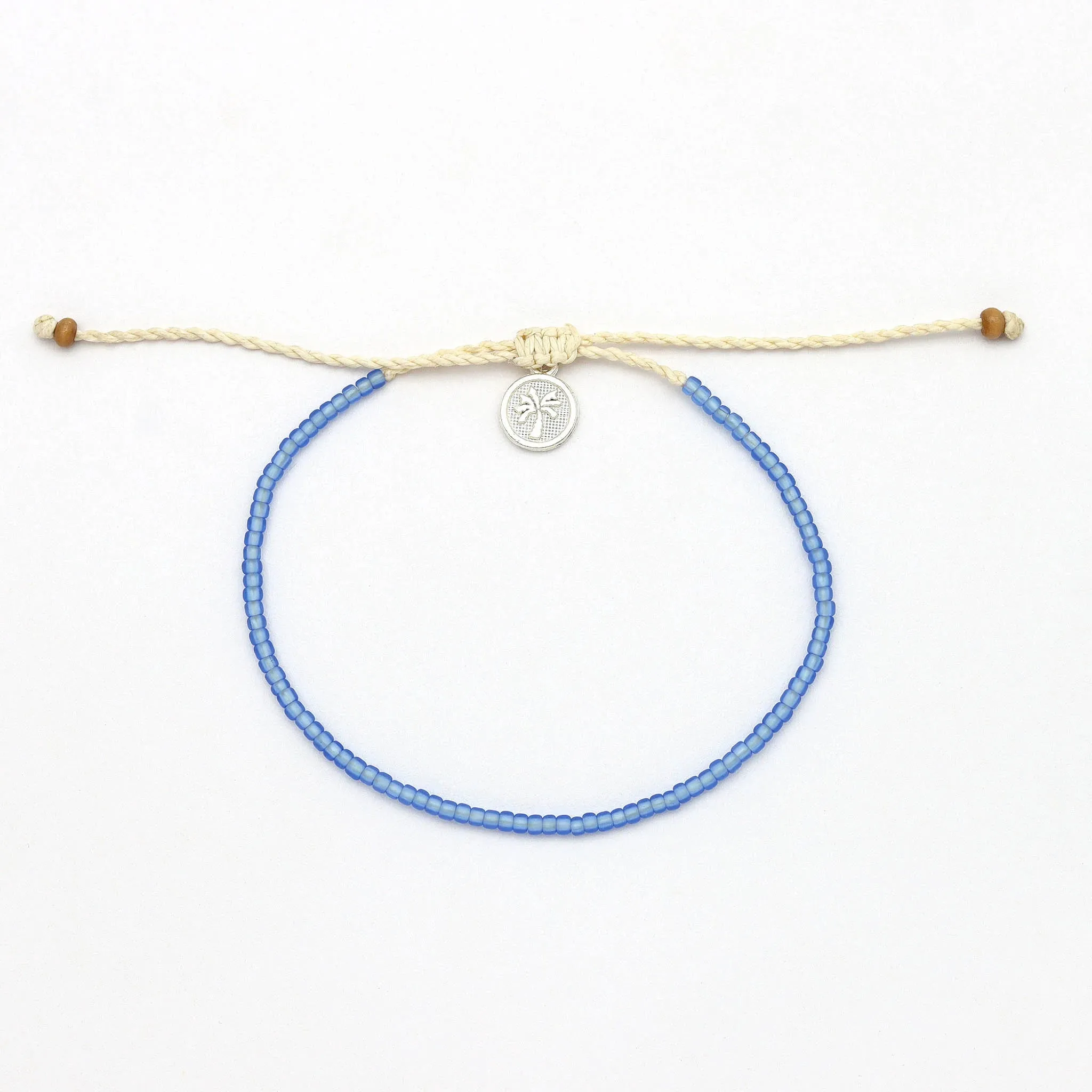 Ka'anapali Frosted Glass Beaded Anklet