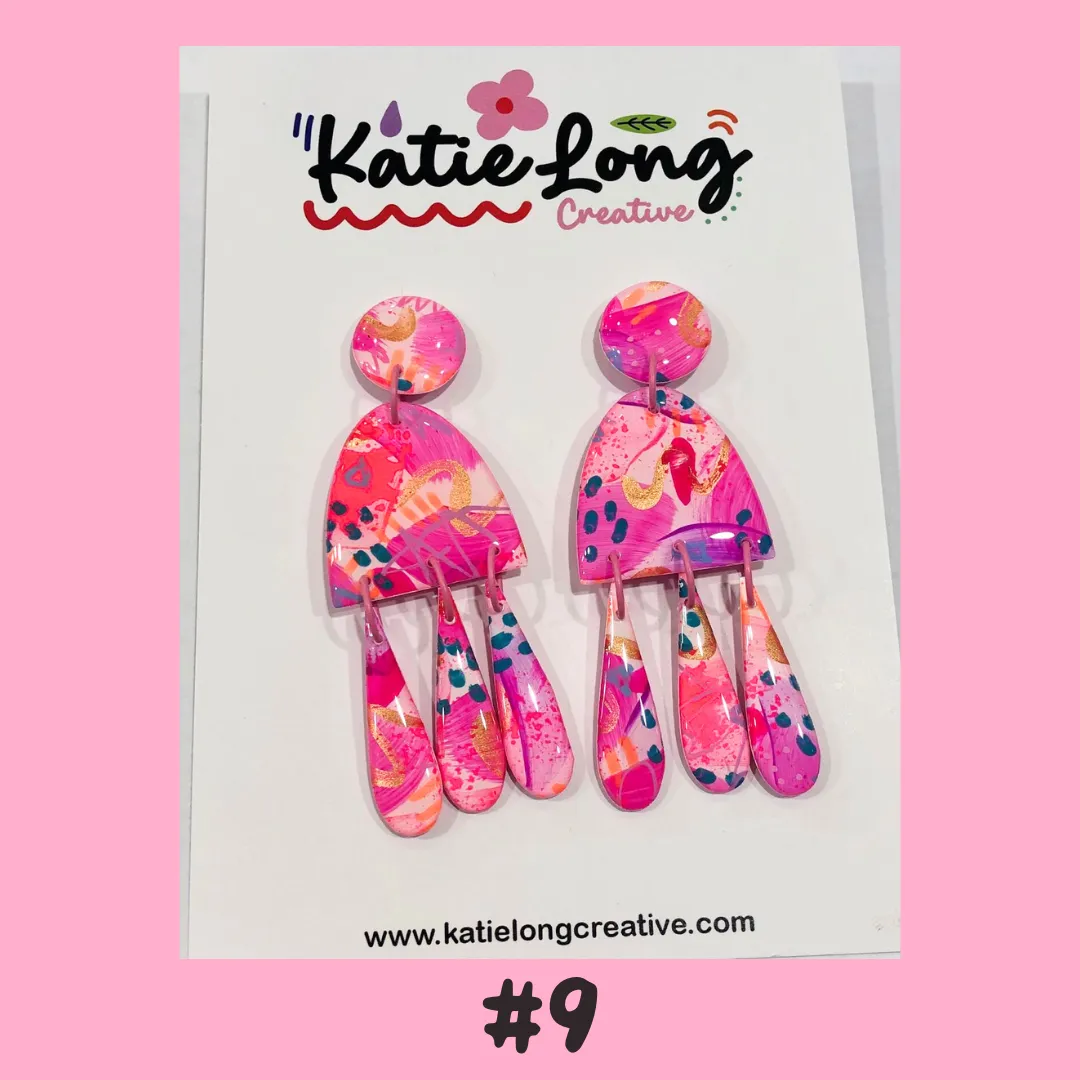 Katie Long Dangle Earrings - Various