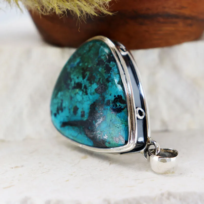 Layla Shattuckite Teardrop Gemstone Pendant