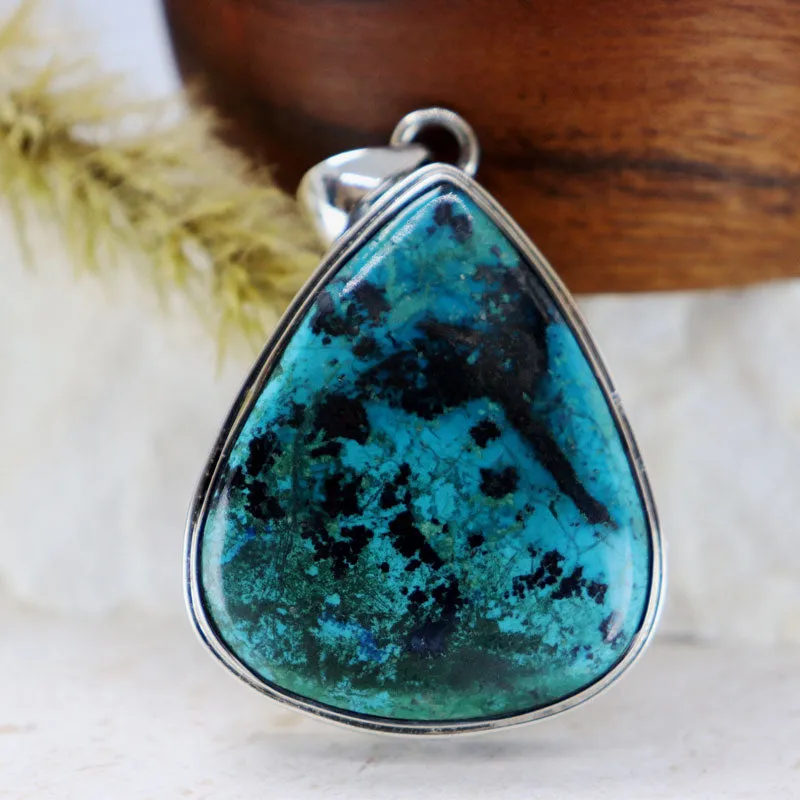 Layla Shattuckite Teardrop Gemstone Pendant