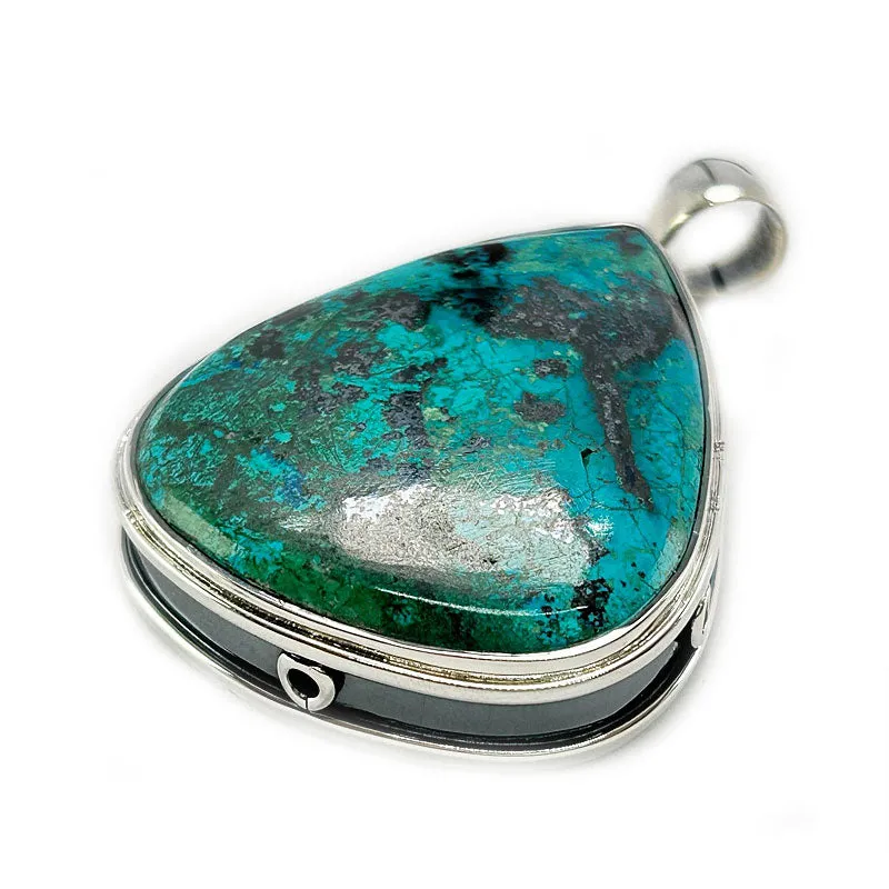 Layla Shattuckite Teardrop Gemstone Pendant