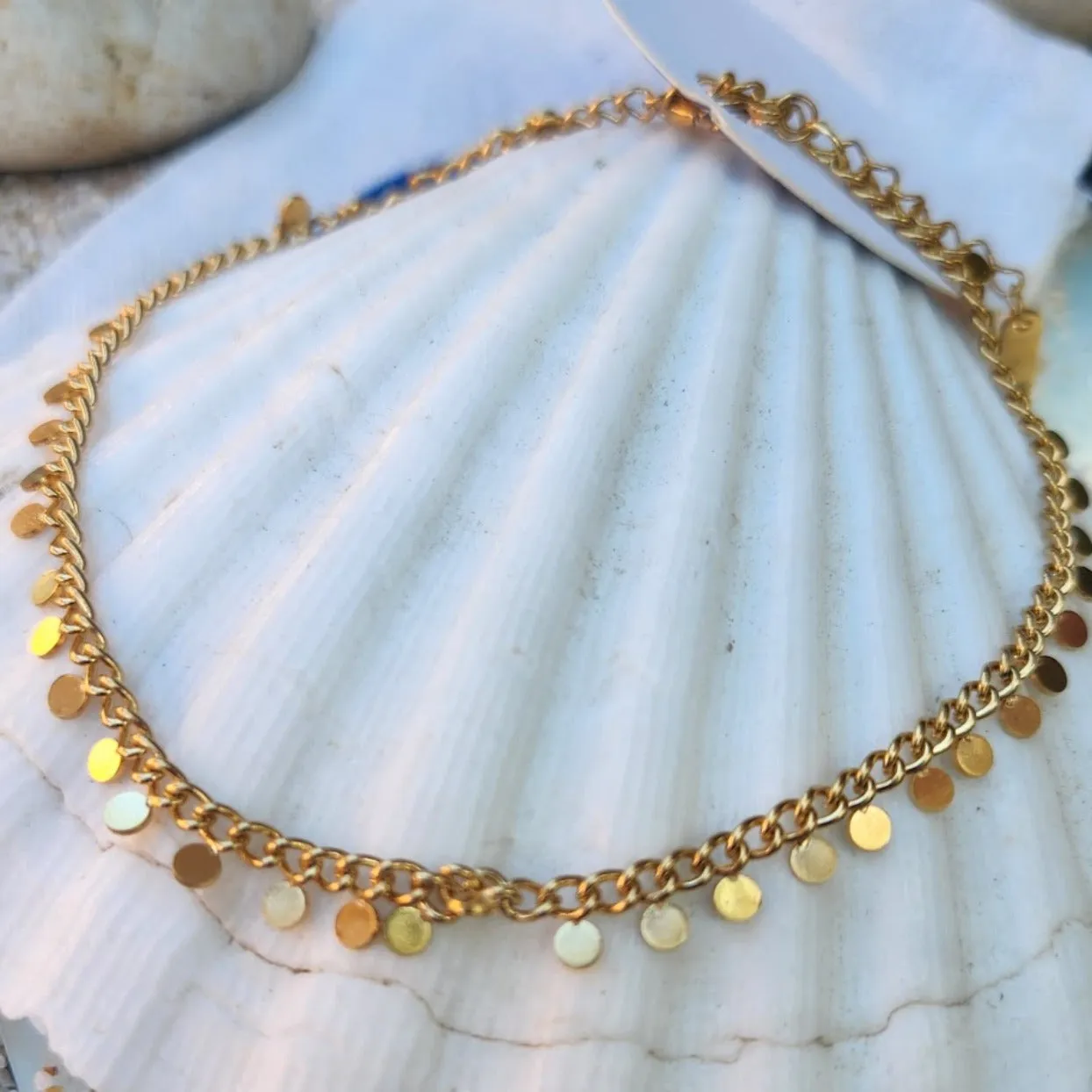 LE PENNIES SILVER OR GOLD - WATERPROOF BEACH BOHO ANKLETS