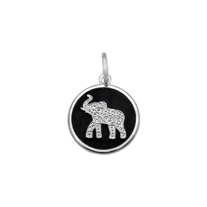 Lola Elephant Pendant - Black