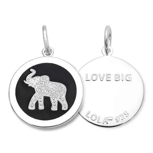 Lola Elephant Pendant - Black