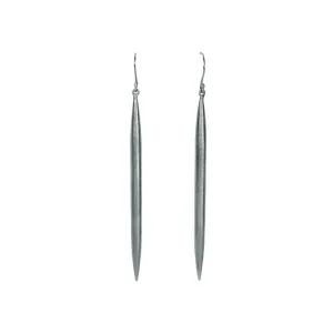 Long Black Spike Earrings