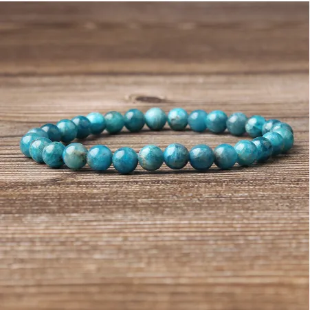 Majestic Blue Apatite Ensemble - Natural Blue Apatite Bracelets