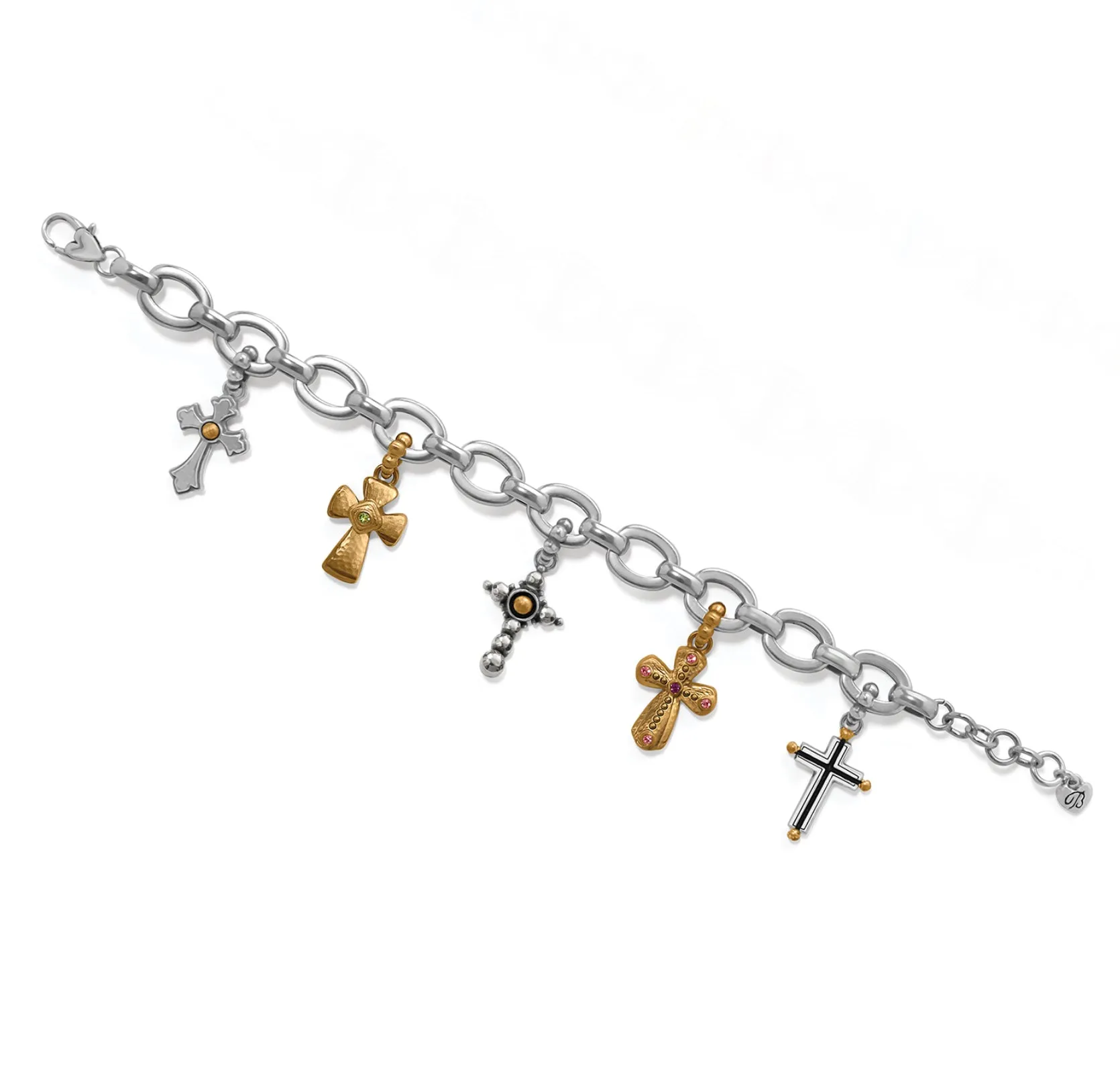 Majestic Cross Charm Bracelet