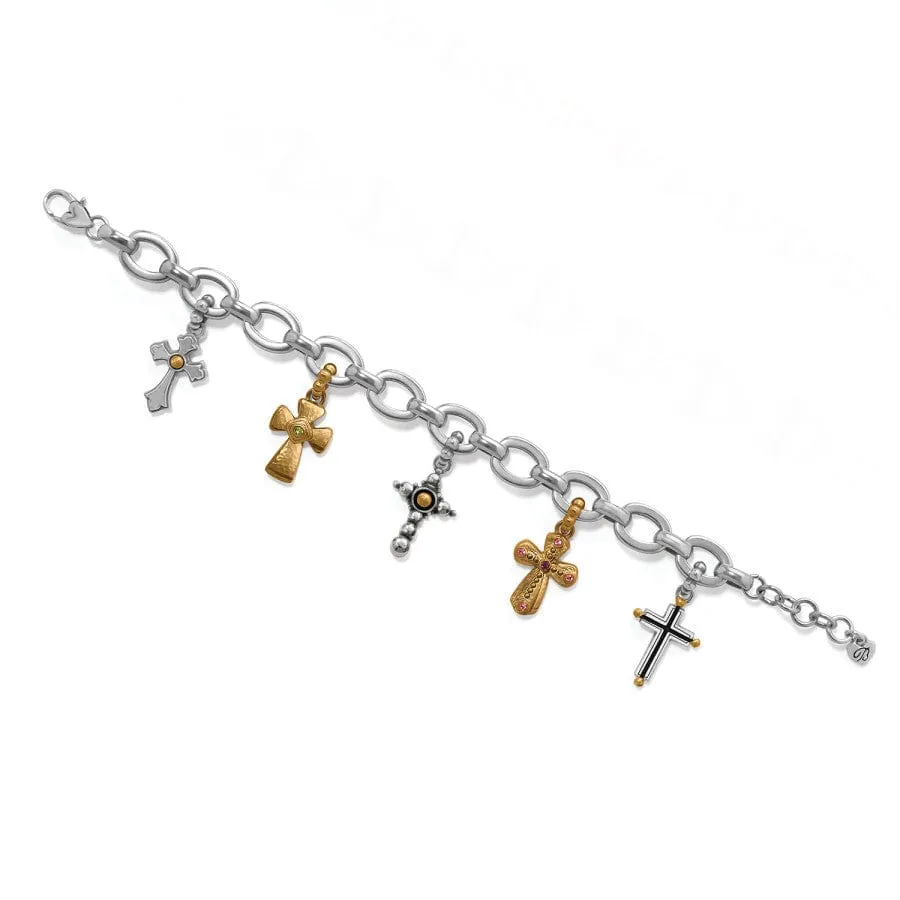 Majestic Cross Charm Bracelet