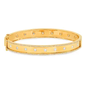 MAJESTIC HINGE BRACELET, GOLD