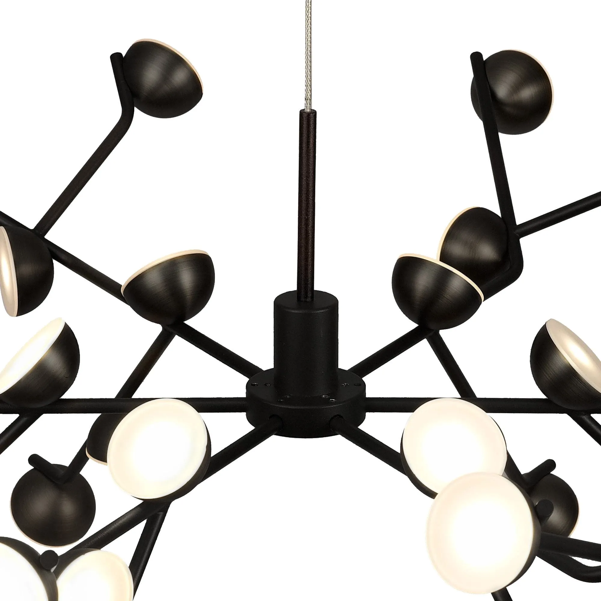 Mantra M6417 Adn 36 Light Pendant Round 74cm 100W LED Black