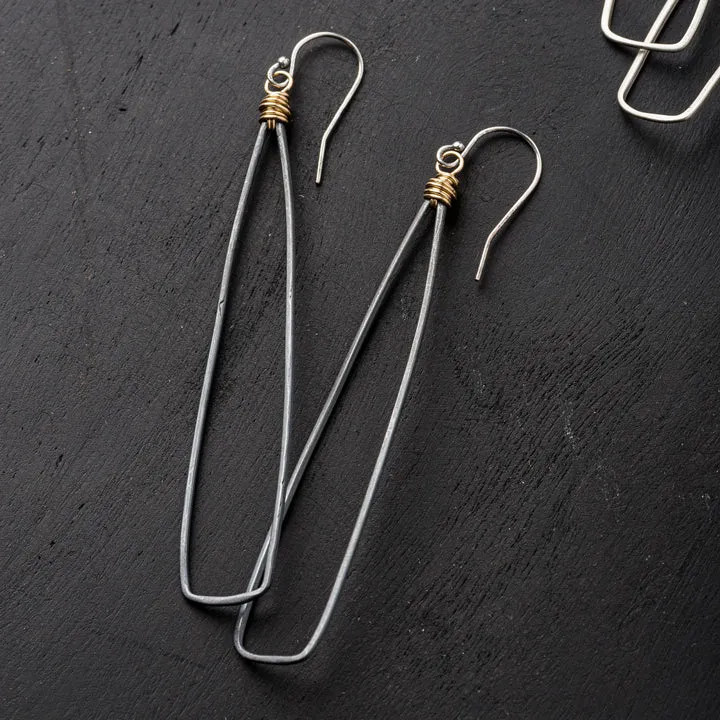 Medium Modern Angle Earrings