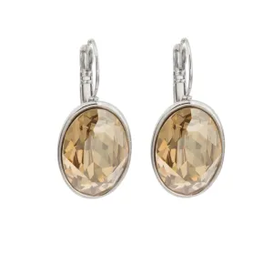 MERX - MODERN RHODIUM OVAL EARRINGS