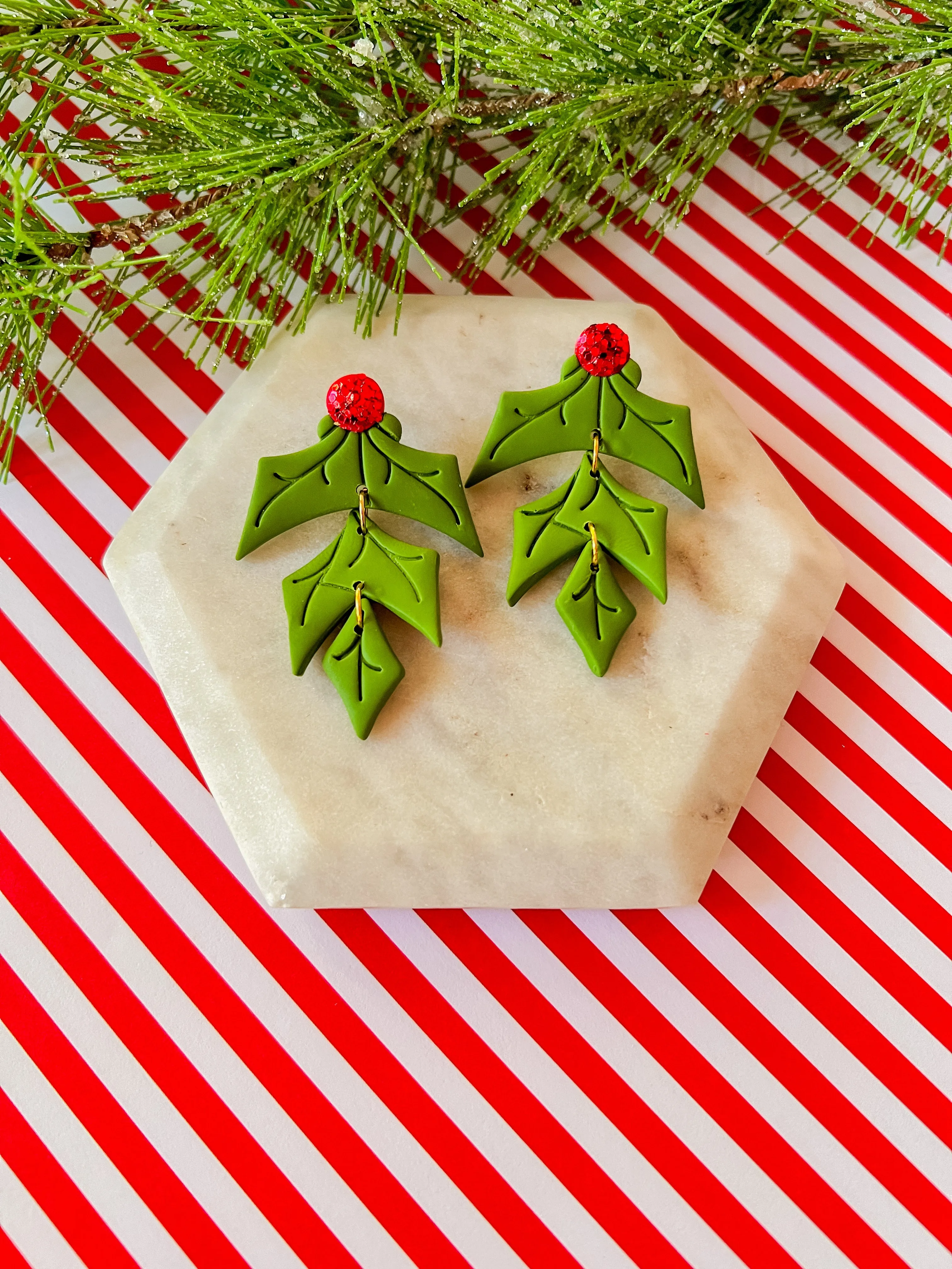 Mistletoe | Clay Earrings