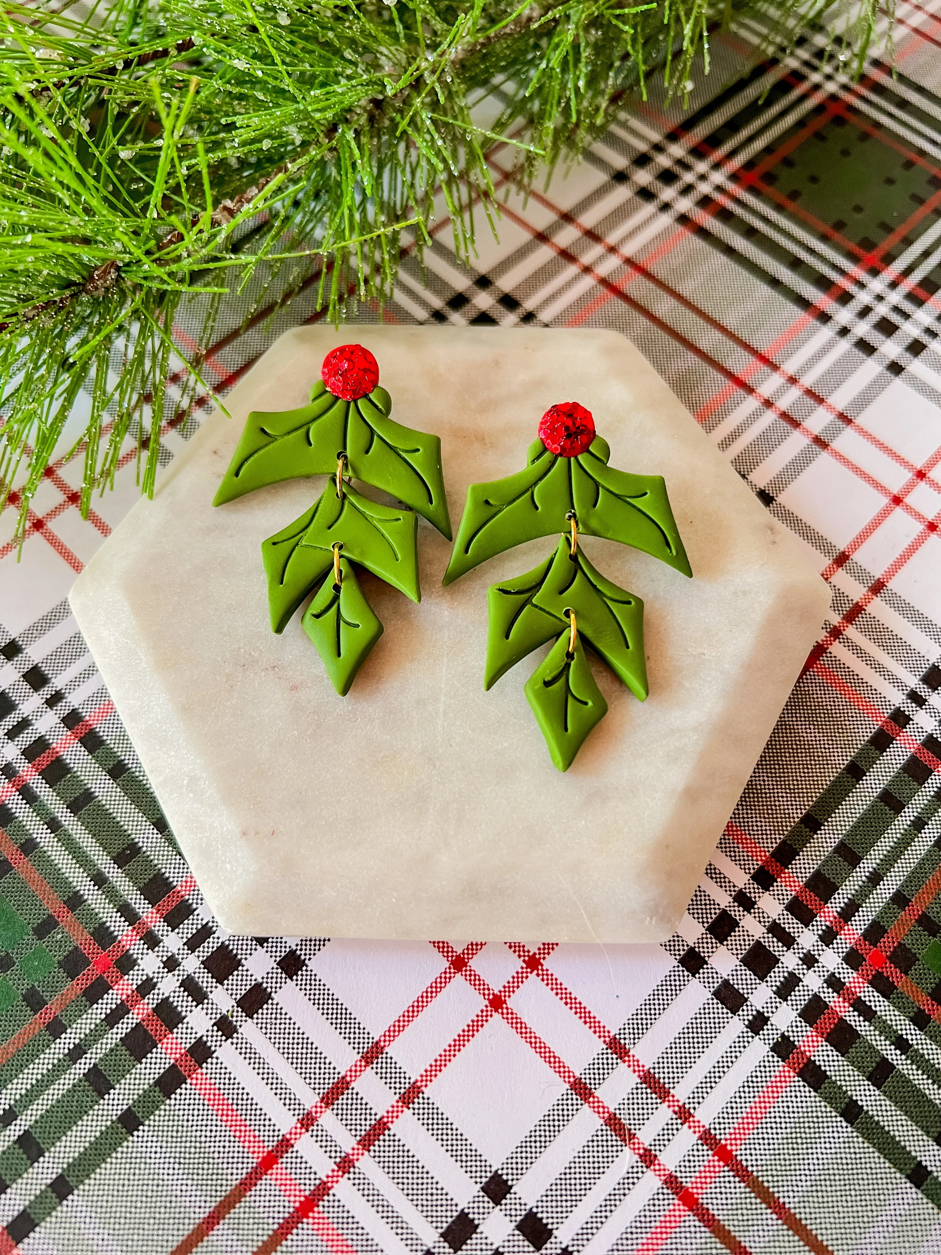 Mistletoe | Clay Earrings