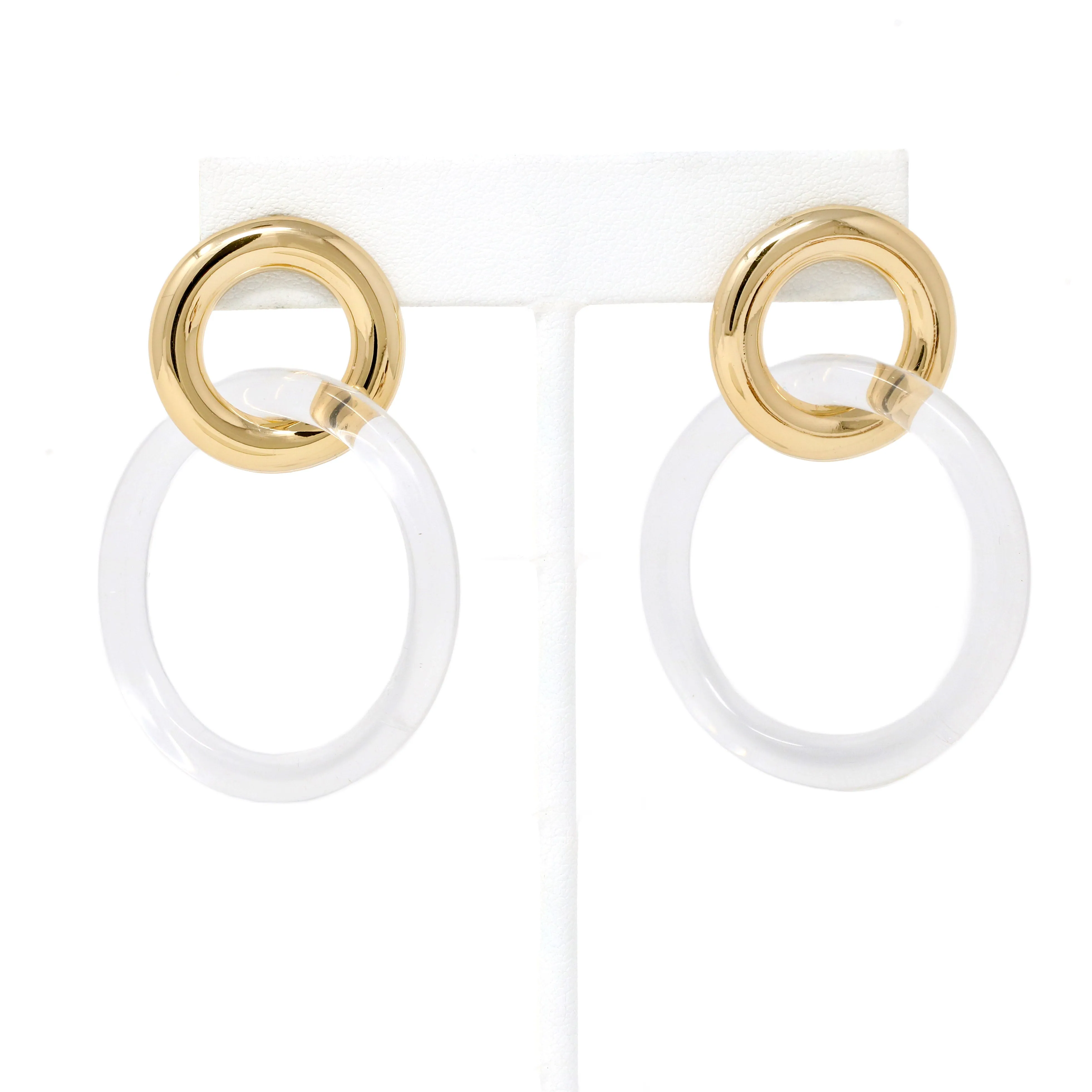 Modern Lucite Circle Earrings