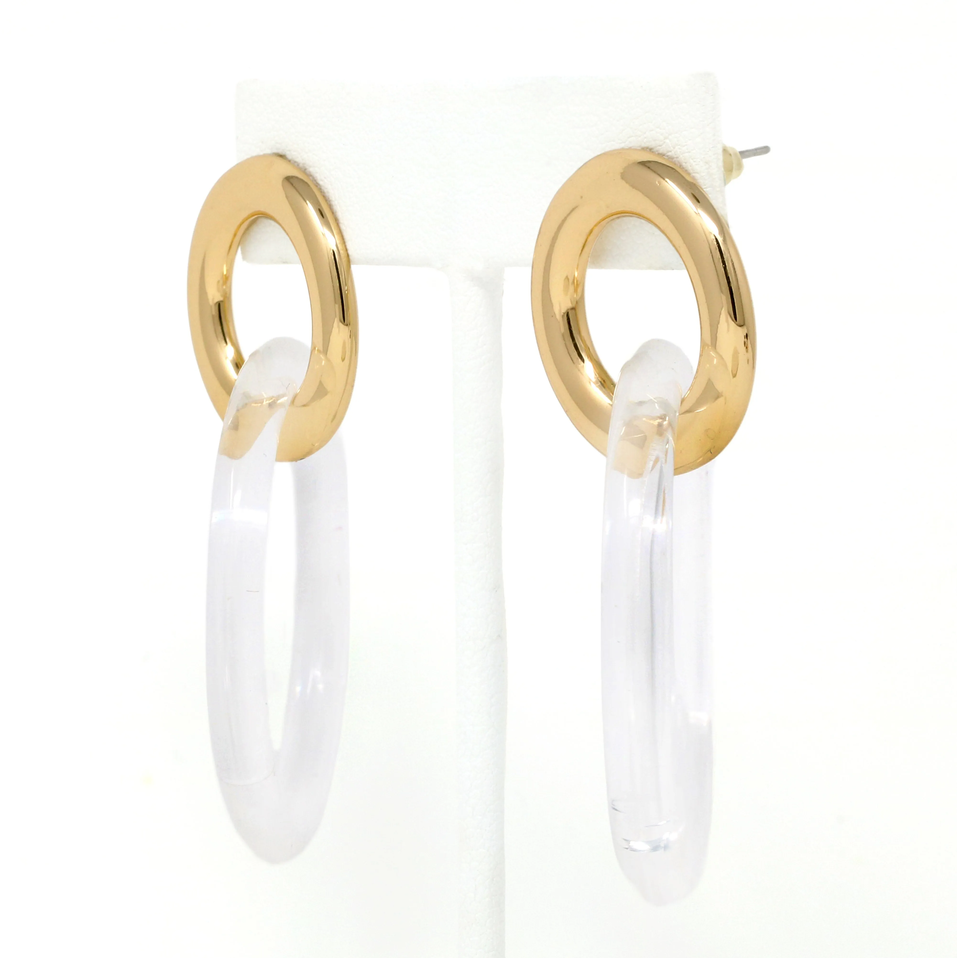 Modern Lucite Circle Earrings