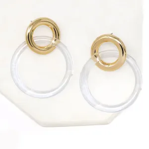 Modern Lucite Circle Earrings