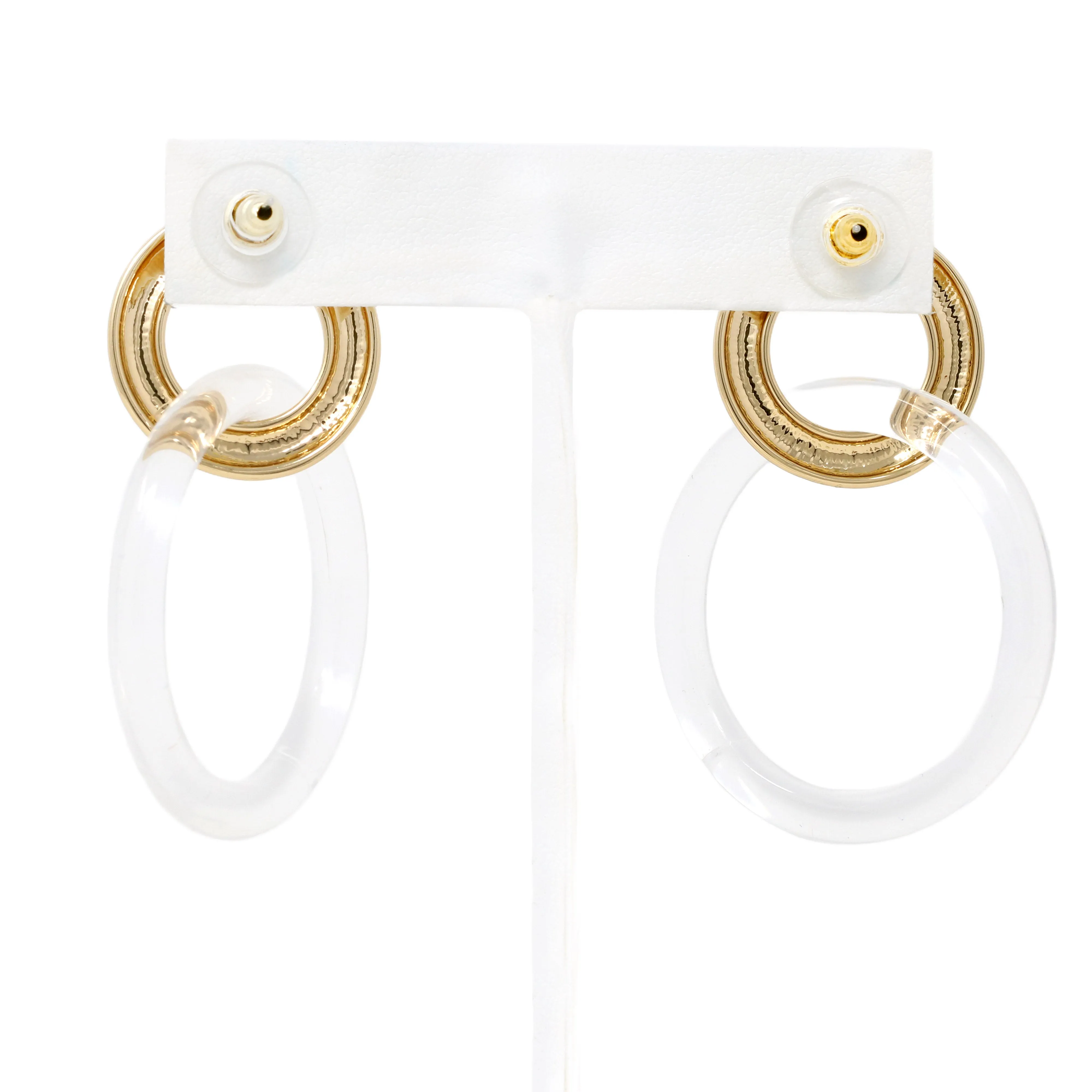 Modern Lucite Circle Earrings