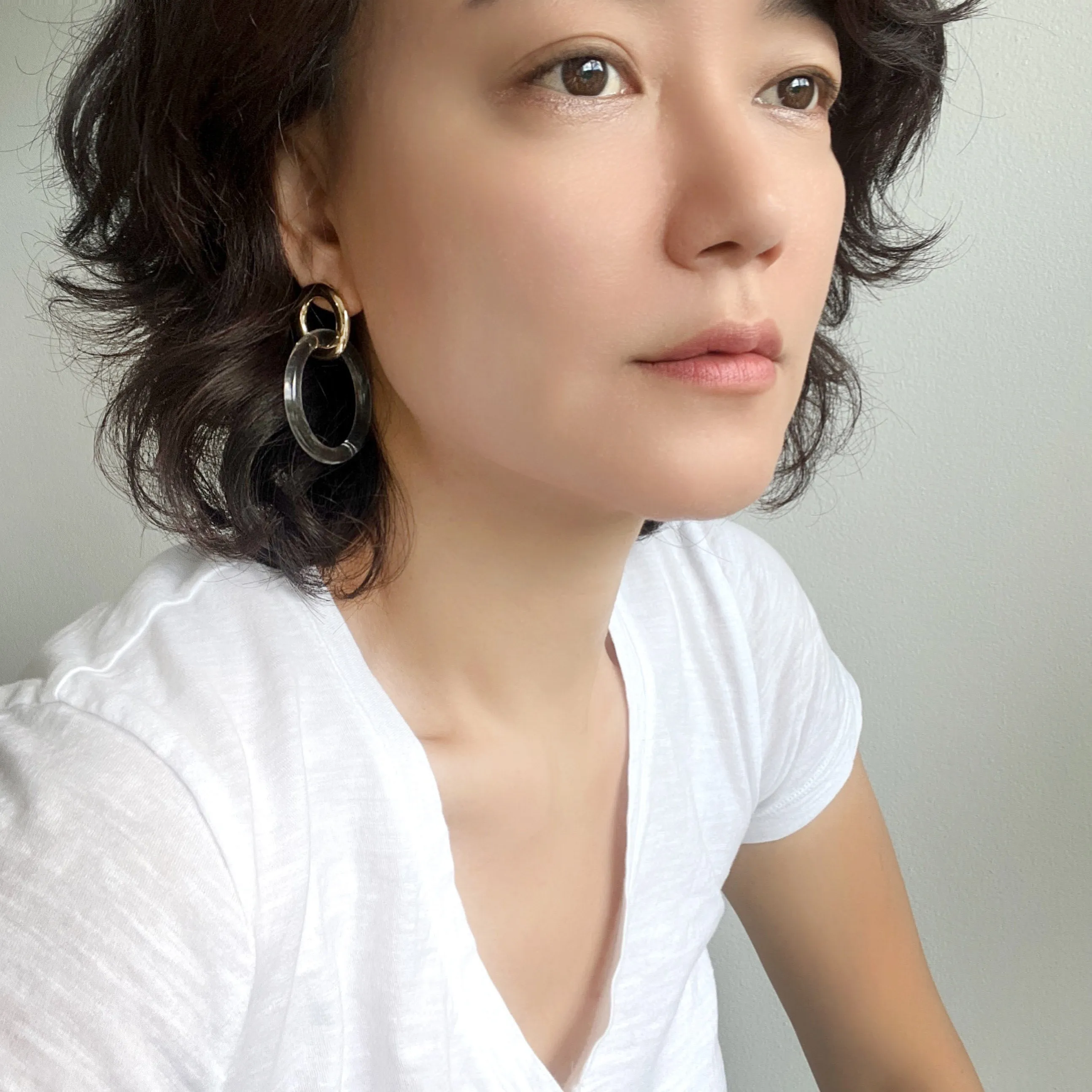 Modern Lucite Circle Earrings