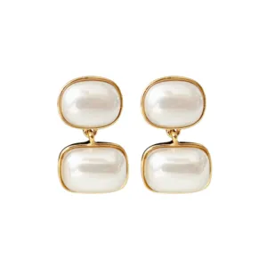 Modern Pearl Drop Earrings