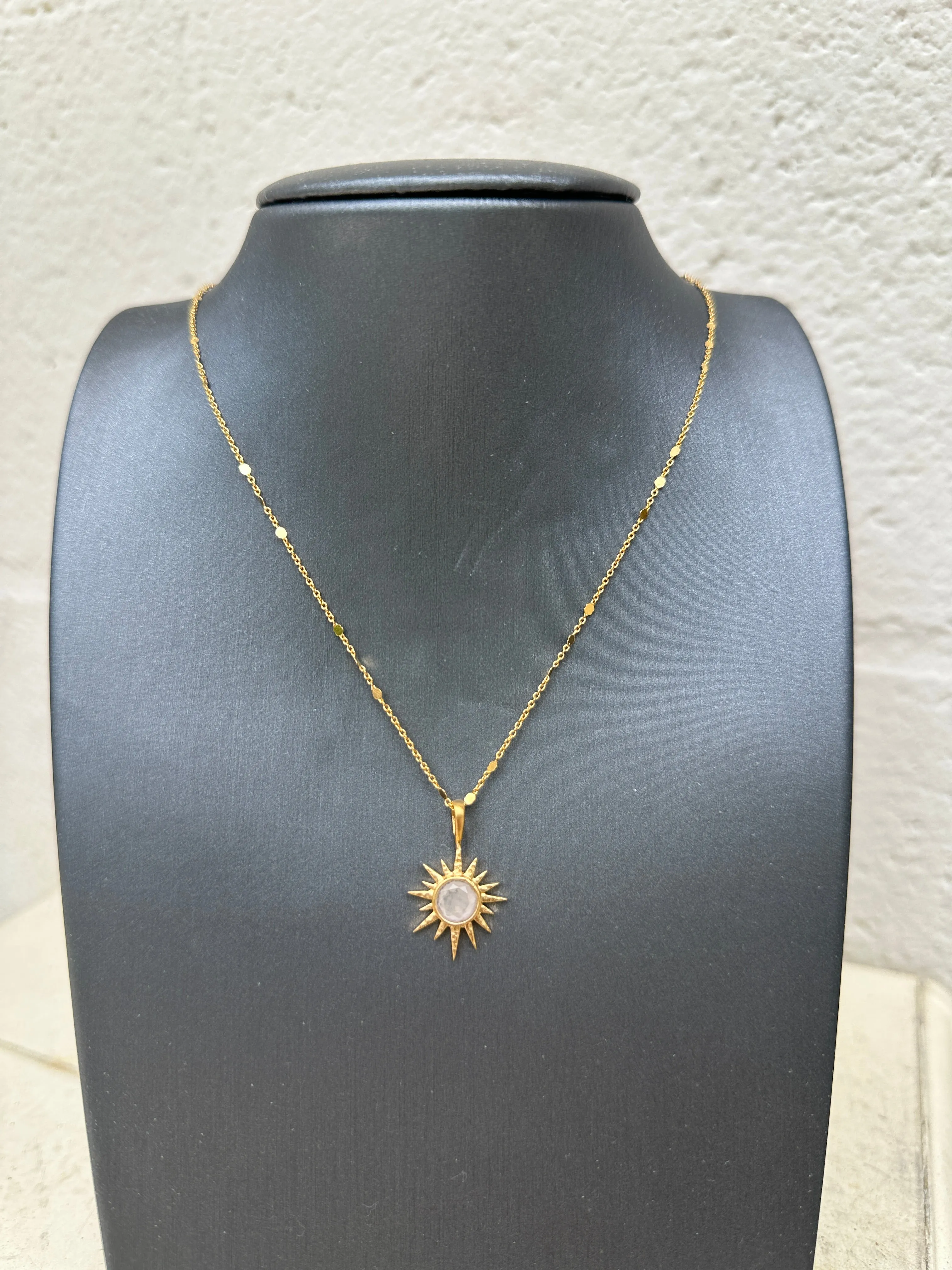 Moonstone Sunburst Necklace