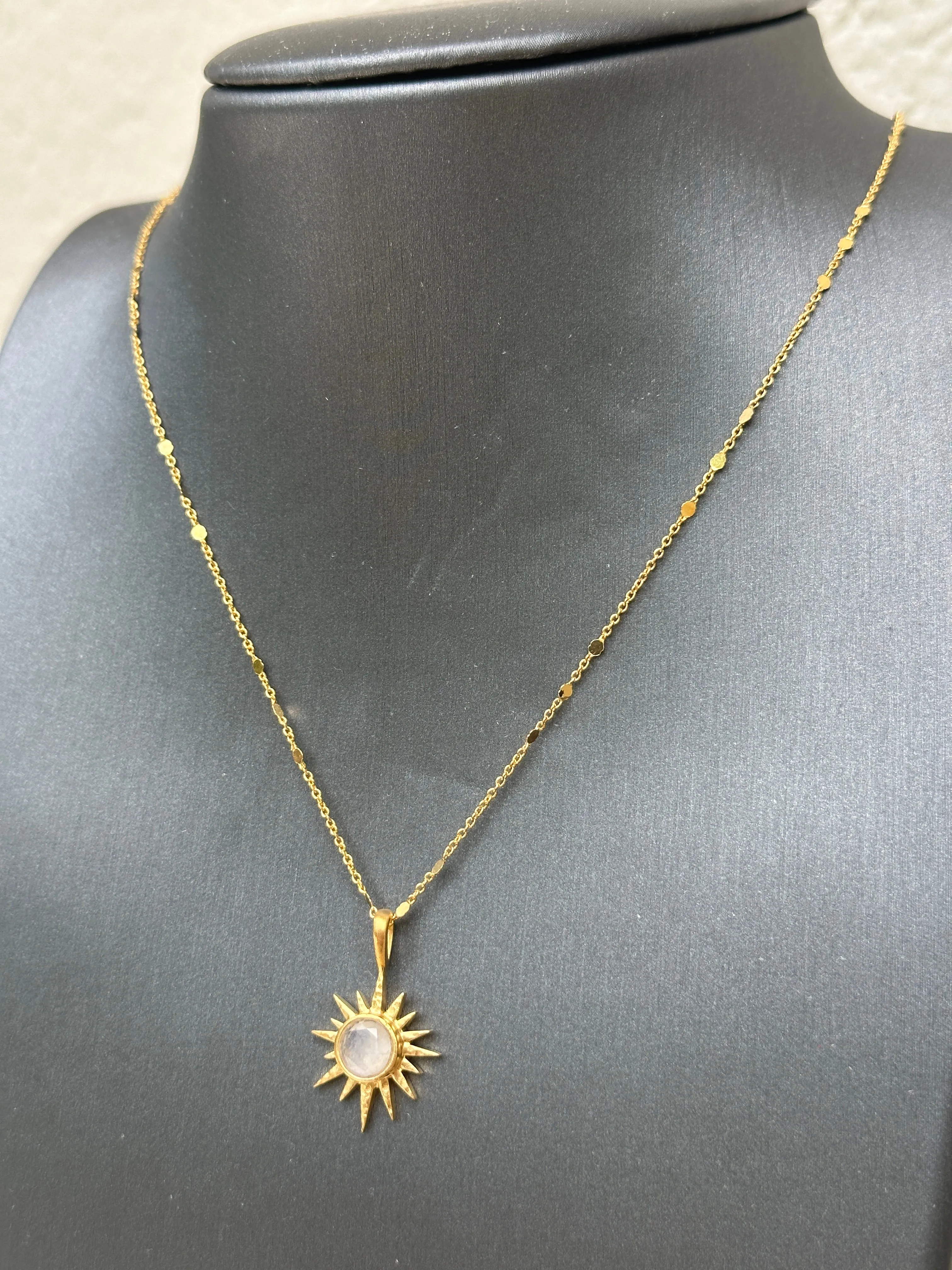 Moonstone Sunburst Necklace