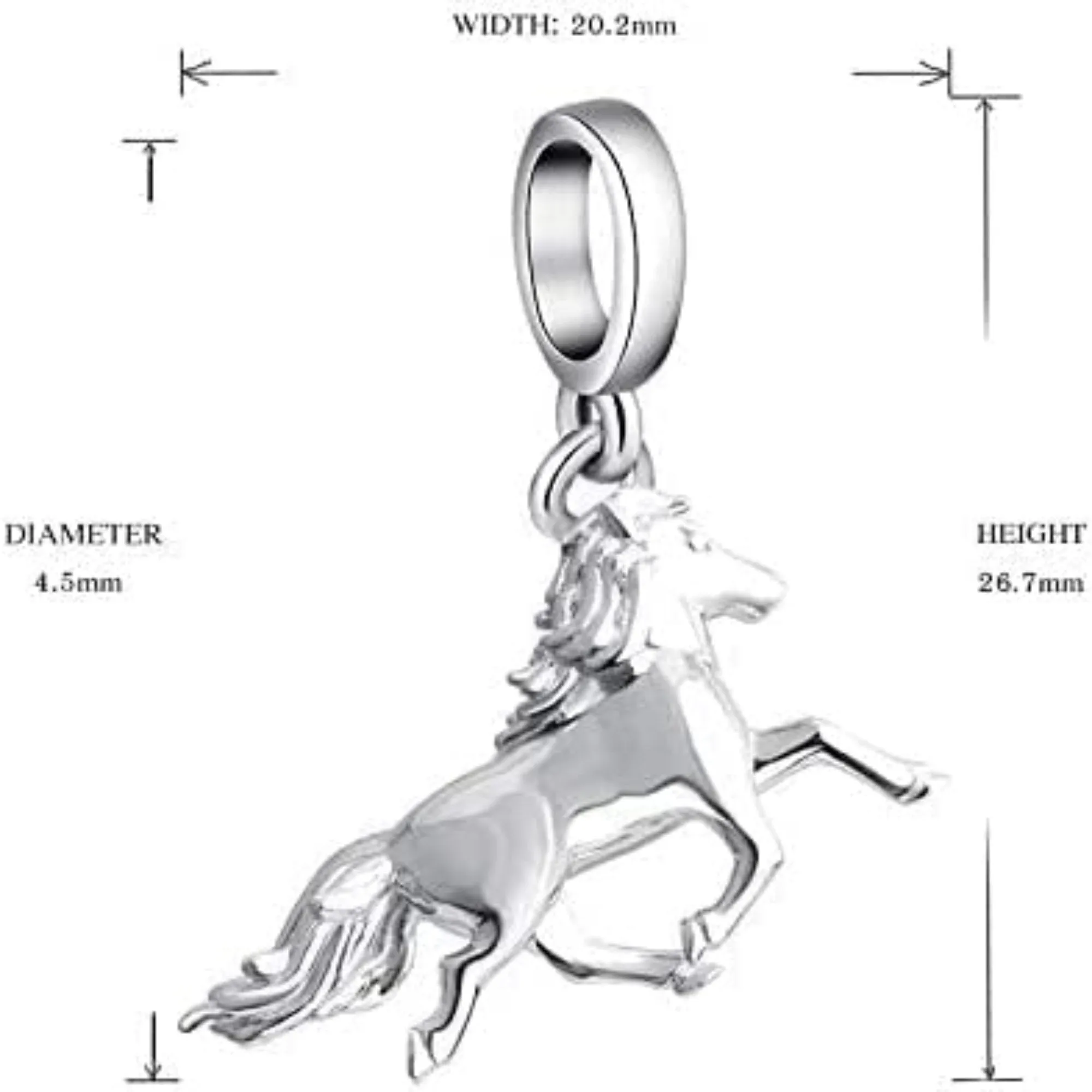 Mustang Horse Dangle Pendant